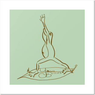 Yoga Bellies Warrior Frog Posters and Art